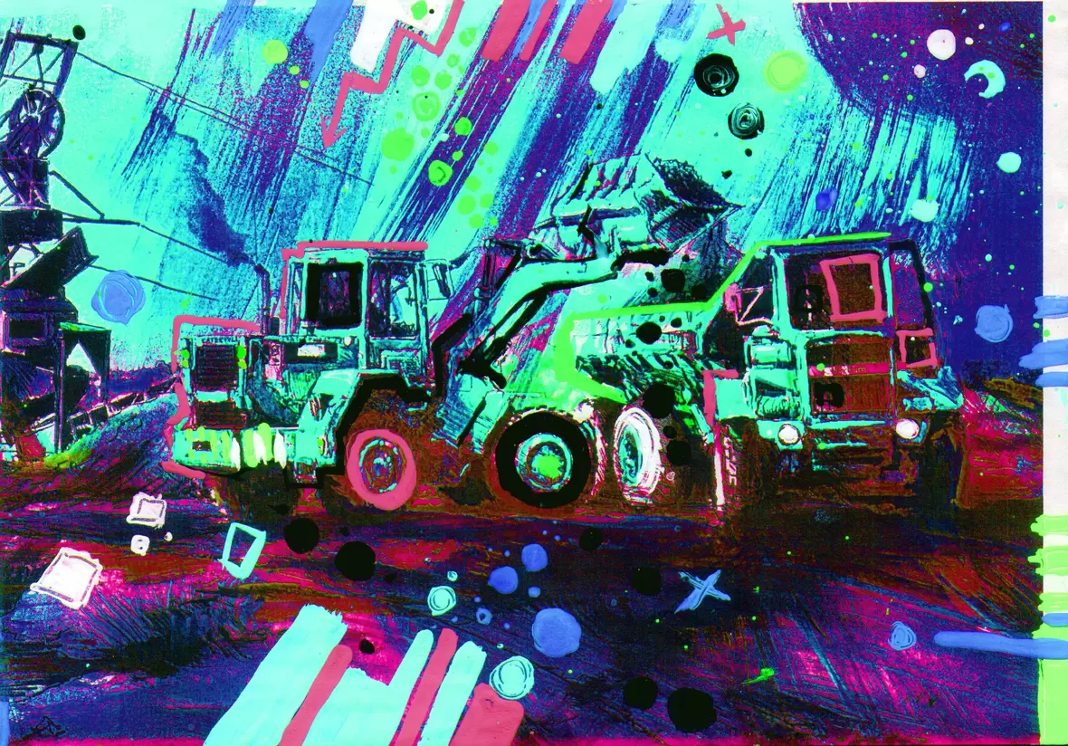 industrie-1994-2001-kies-werk-laderlader-lkw-blau