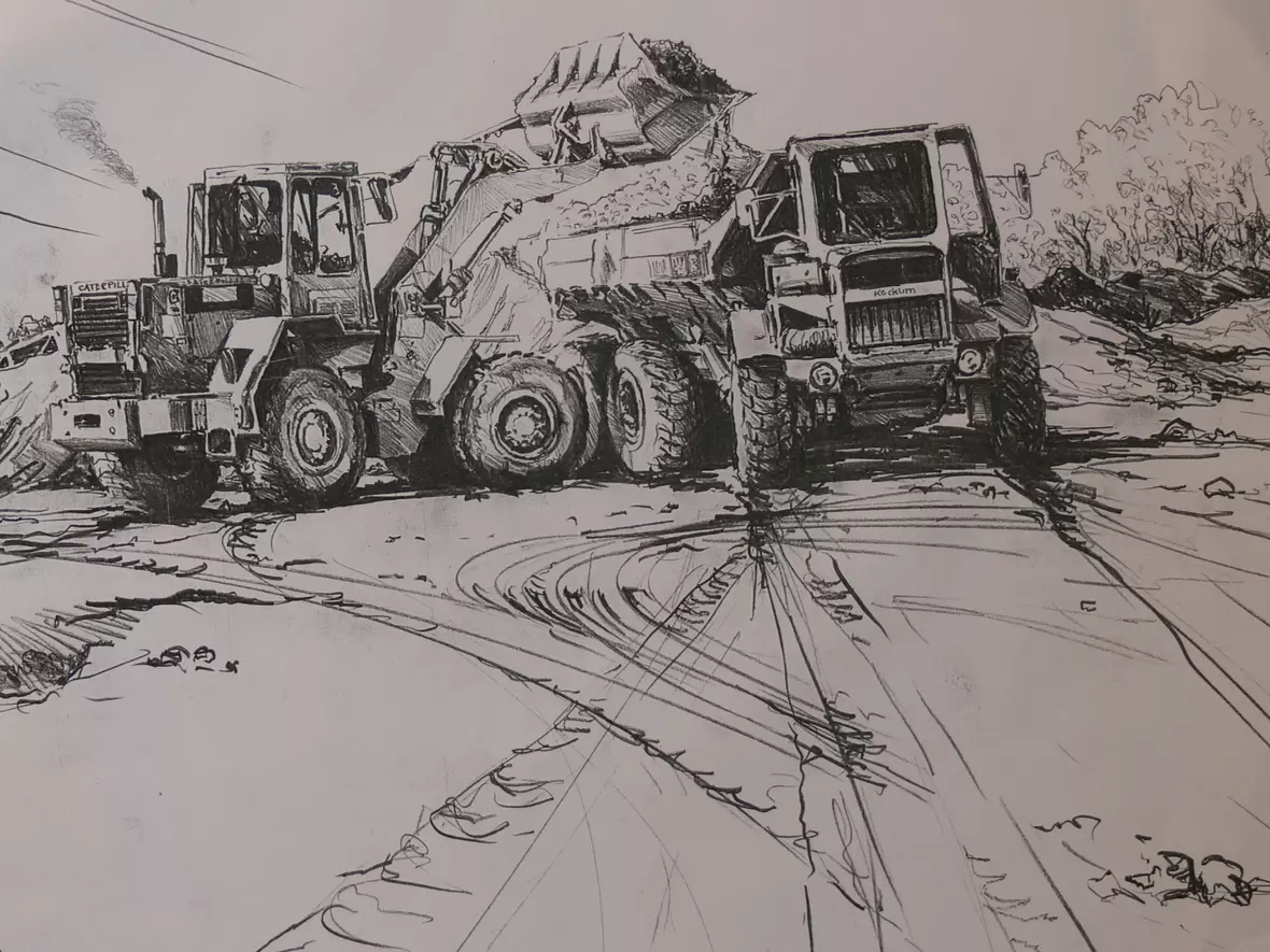 industrie-zeichnung-1997-kies-werk-detail