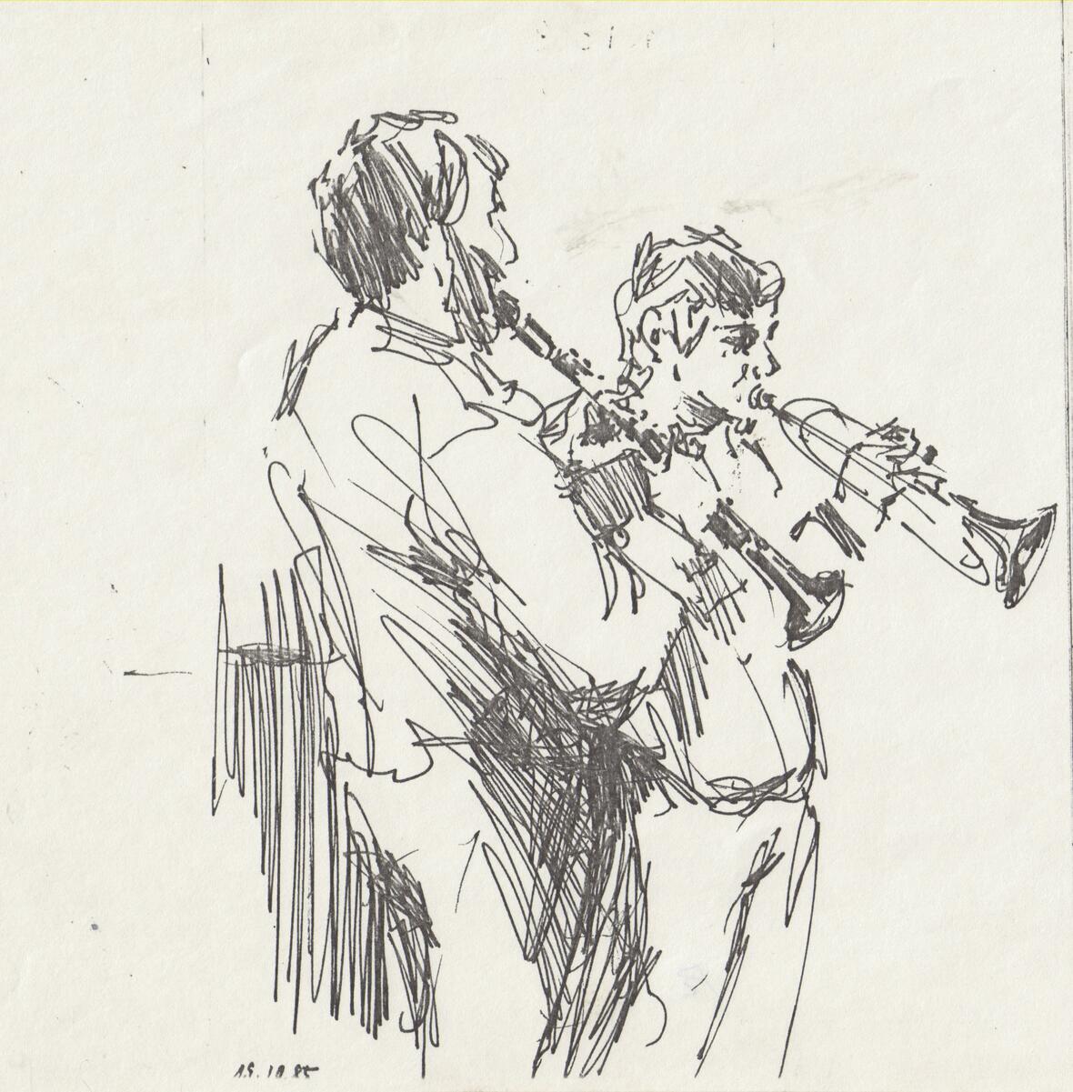 musiker-1985-10-19-01-klarinetist-skizze