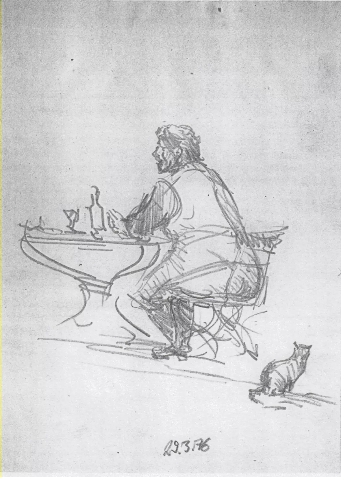 saliter-1976-03-29-01-gast-skizze-katze